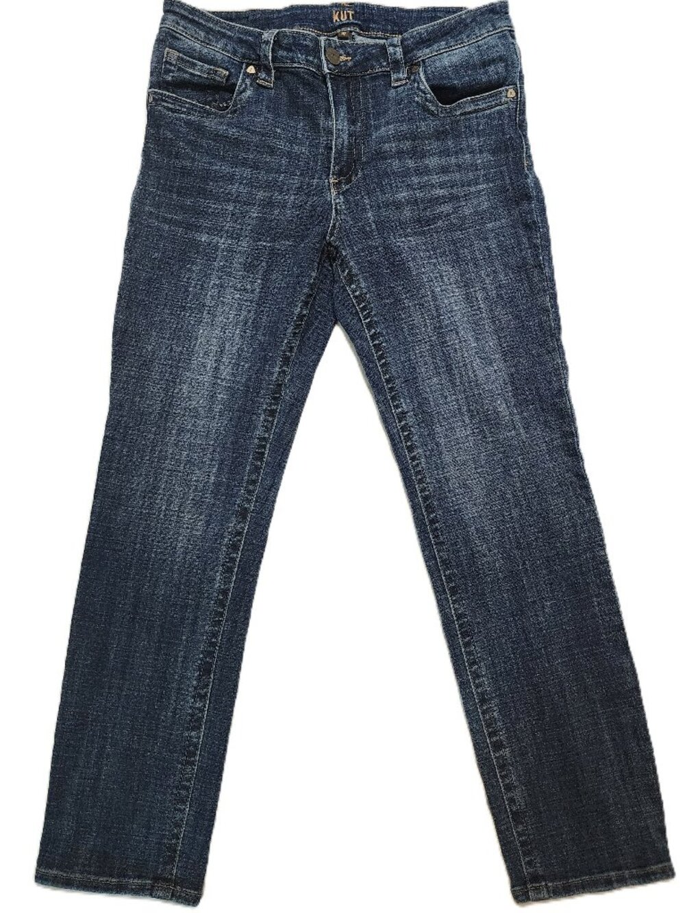 Kut From The Kloth Straight Leg Jeans Size 10 Medium Wash Denim